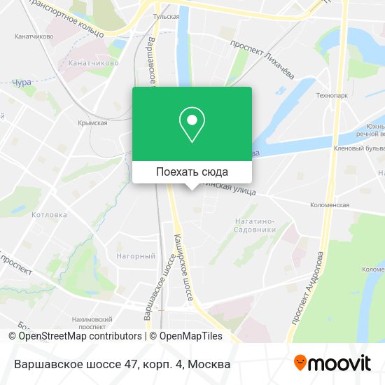Карта Варшавское шоссе 47, корп. 4