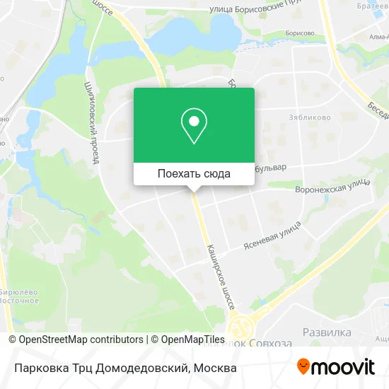 Карта Парковка Трц Домодедовский
