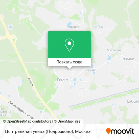 Карта Центральная улица (Подрезково)