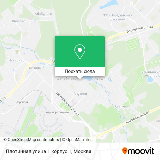 Карта Плотинная улица 1 корпус 1