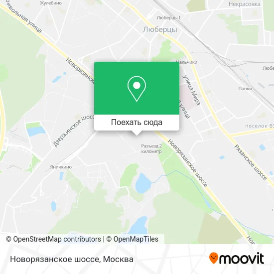 Карта Новорязанское шоссе