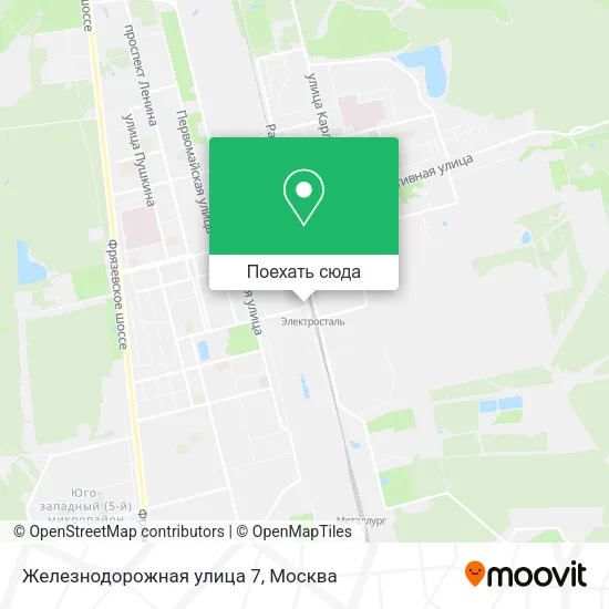 Карта Железнодорожная улица 7