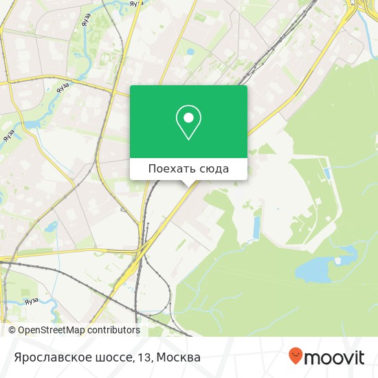 Карта Ярославское шоссе, 13