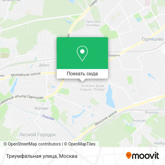Карта Триумфальная улица