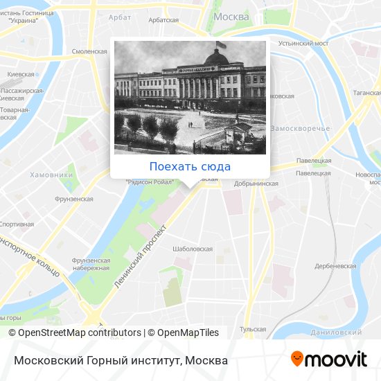 Карта Московский Горный институт