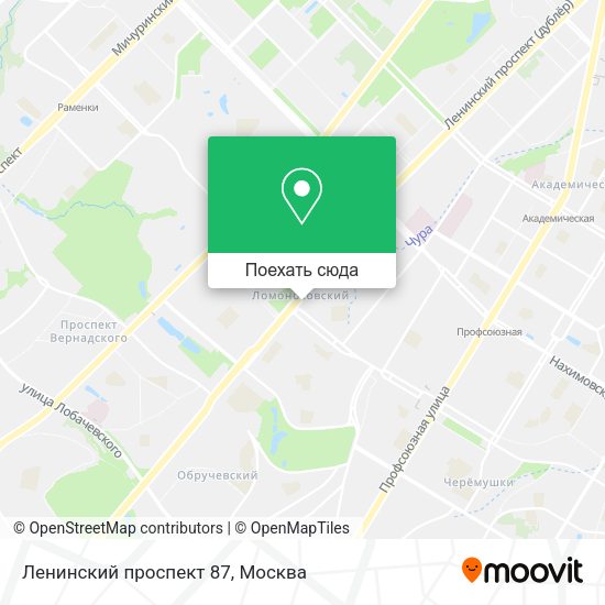 Карта Ленинский проспект 87