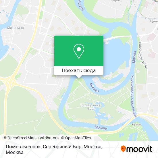 Карта Поместье-парк, Серебряный Бор, Москва