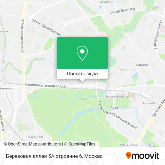 Карта Березовая аллея 5А строение 6