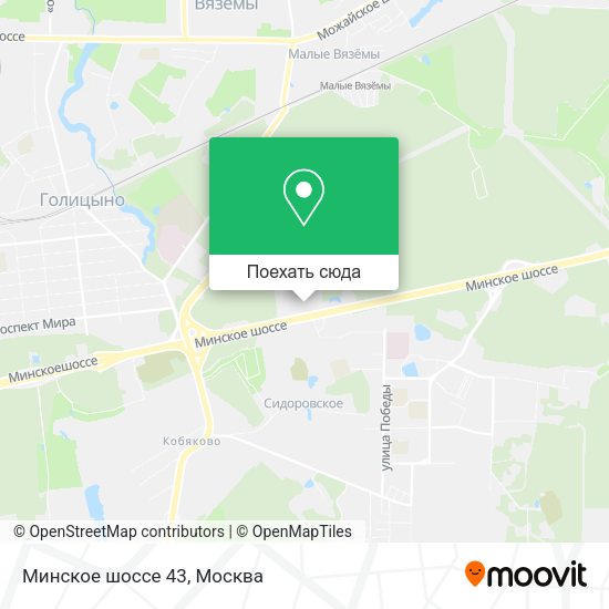 Карта Минское шоссе 43
