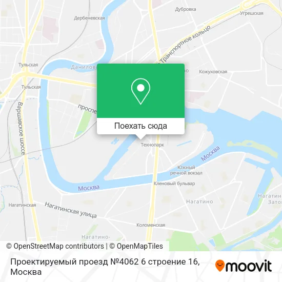 Карта Проектируемый проезд №4062 6 строение 16