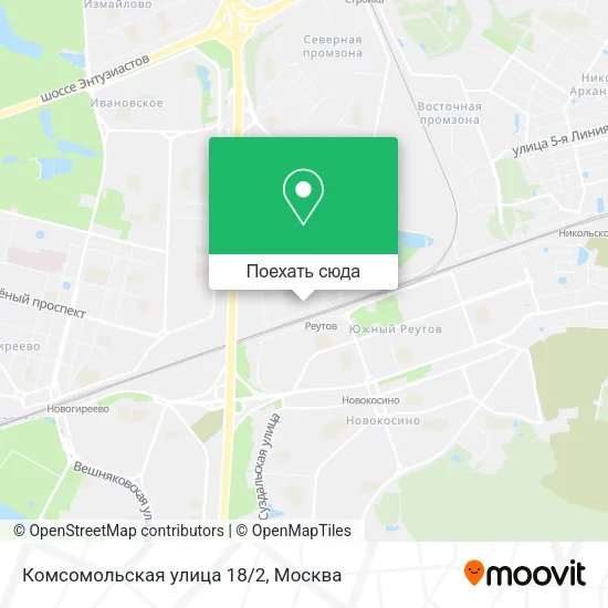 Карта Комсомольская улица 18/2