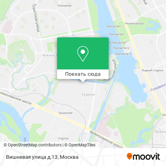 Карта Вишневая улица д.13