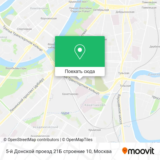 Карта 5-й Донской проезд 21Б строение 10