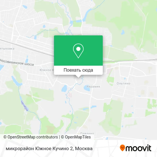 Карта микрорайон Южное Кучино 2