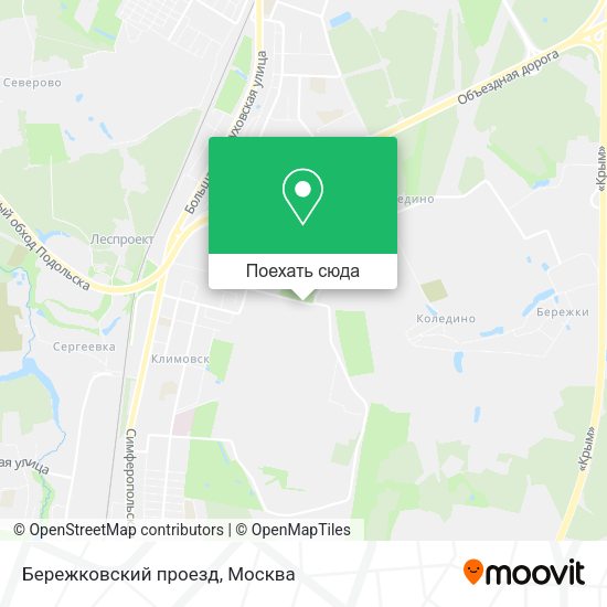 Карта Бережковский проезд