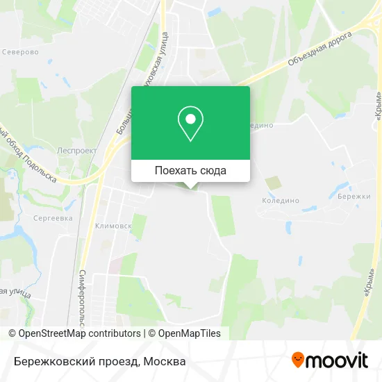 Карта Бережковский проезд