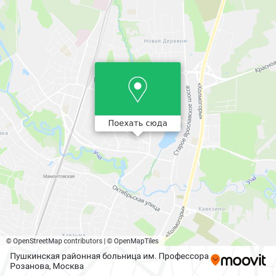 Карта Пушкинская районная больница им. Профессора Розанова