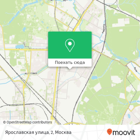 Карта Ярославская улица, 2