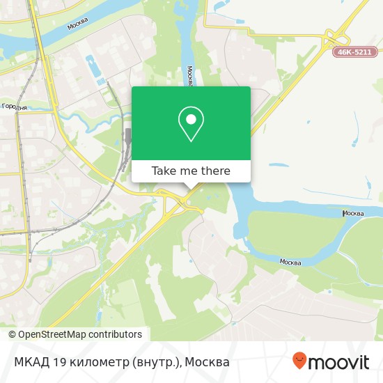 Карта МКАД 19 километр (внутр.)