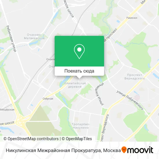 Карта Никулинская Межрайонная Прокуратура