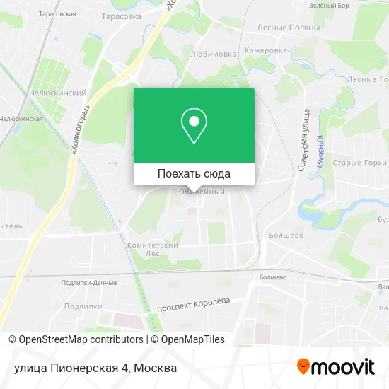 Карта улица Пионерская 4