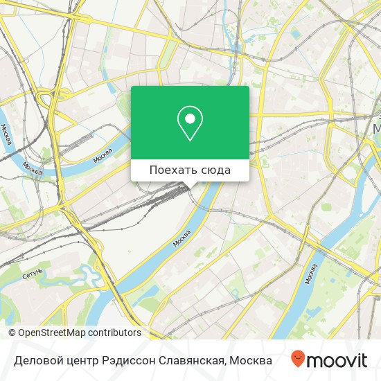 Карта Деловой центр Рэдиссон Славянская