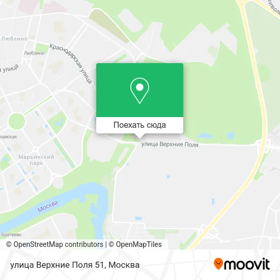 Карта улица Верхние Поля 51