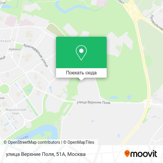Карта улица Верхние Поля, 51А