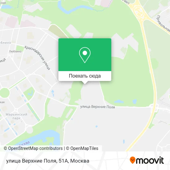 Карта улица Верхние Поля, 51А