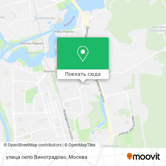 Карта улица село Виноградово