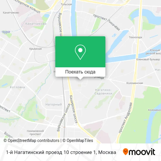 Карта 1-й Нагатинский проезд 10 строение 1
