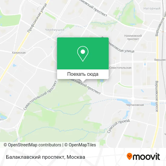 Карта Балаклавский проспект