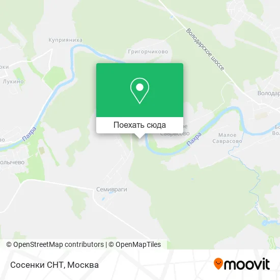 Карта Сосенки СНТ