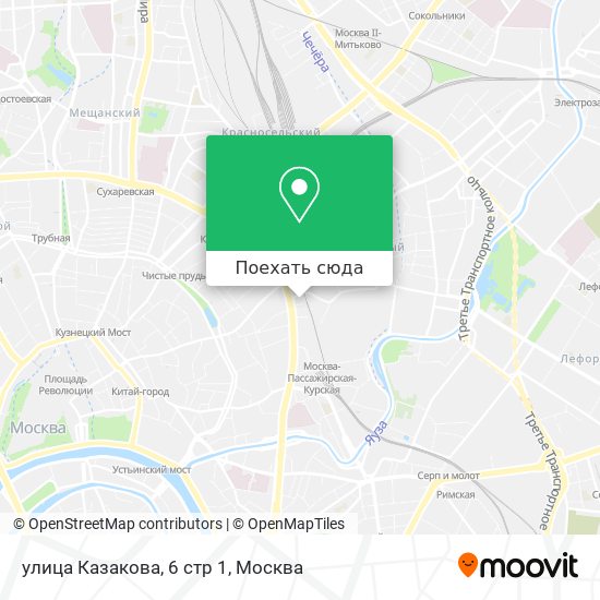 Карта улица Казакова, 6 стр 1