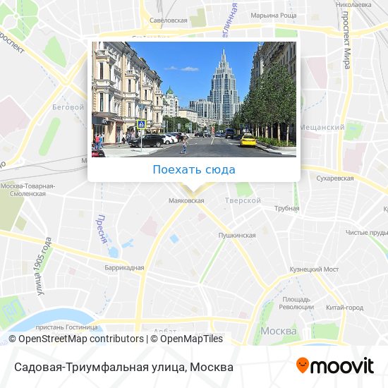 Карта Садовая-Триумфальная улица