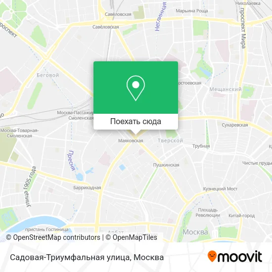 Карта Садовая-Триумфальная улица