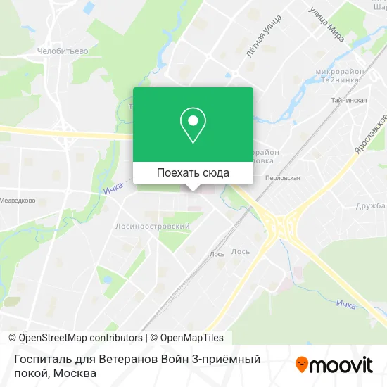 Карта Госпиталь для Ветеранов Войн 3-приёмный покой