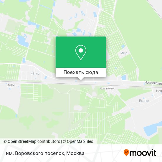 Карта им. Воровского посёлок