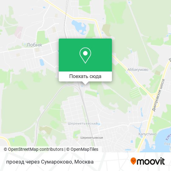 Карта проезд через Сумароково