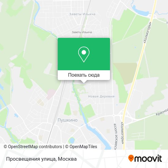 Карта Просвещения улица