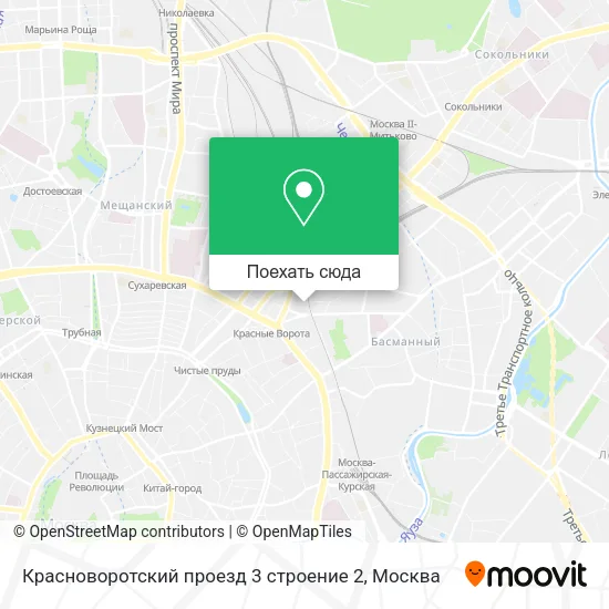 Карта Красноворотский проезд 3 строение 2