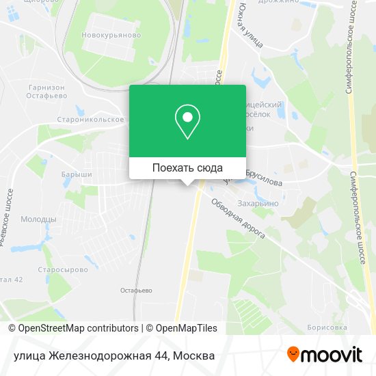 Карта улица Железнодорожная 44