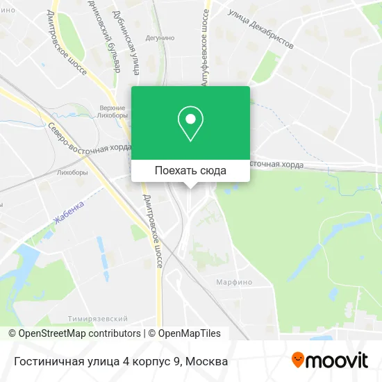 Карта Гостиничная улица 4 корпус 9