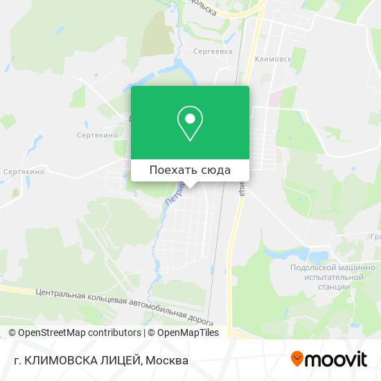 Карта г. КЛИМОВСКА ЛИЦЕЙ