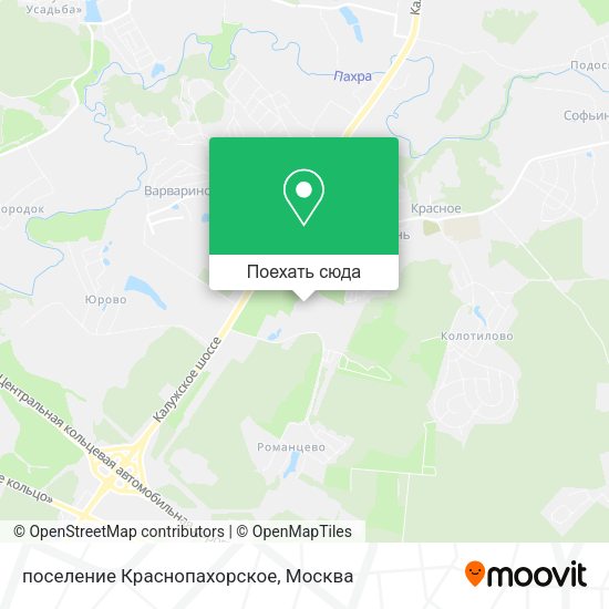 Карта поселение Краснопахорское