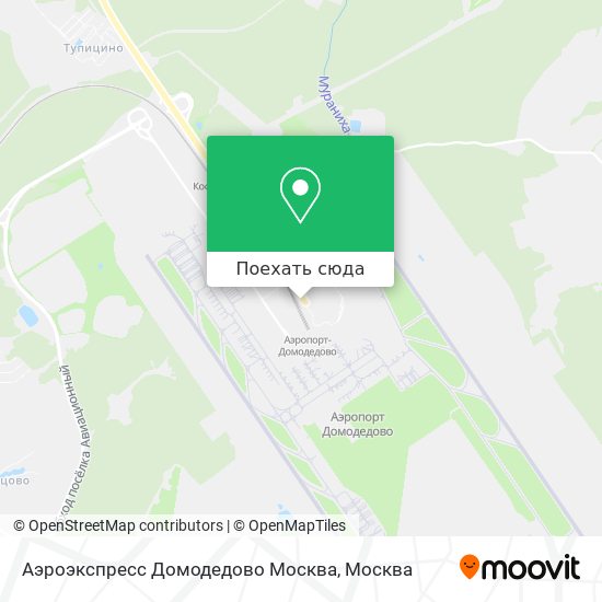 Карта Аэроэкспресс Домодедово Москва