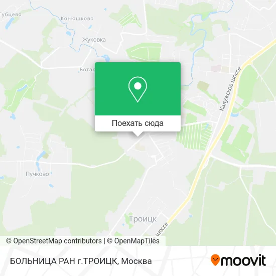 Карта БОЛЬНИЦА РАН г.ТРОИЦК