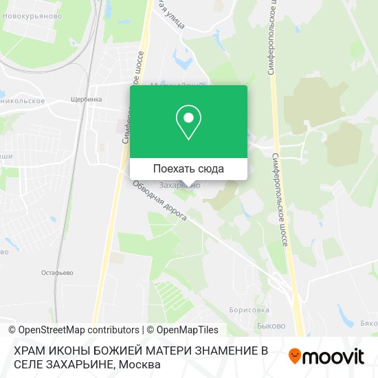 Карта ХРАМ ИКОНЫ БОЖИЕЙ МАТЕРИ ЗНАМЕНИЕ В СЕЛЕ ЗАХАРЬИНЕ