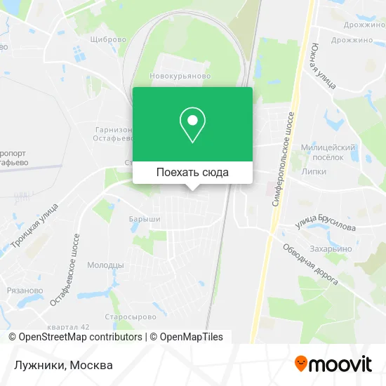 Карта Лужники