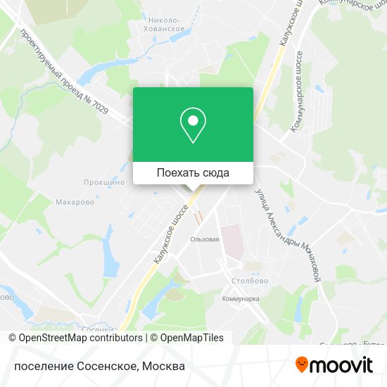 Карта поселение Сосенское